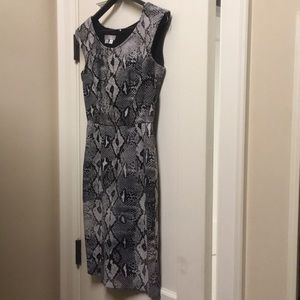 London Times Petite Snake Print Dress